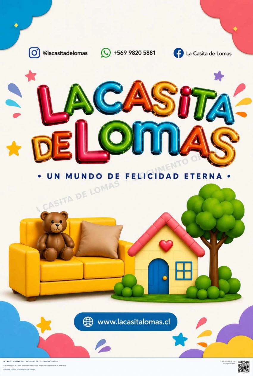 Portada del catálogo de cumpleaños edición verano de La Casita de Lomas